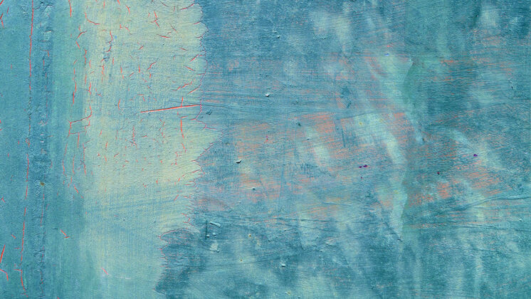 墙壁蓝色表面纹理背景油漆磨损背景