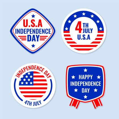 美国七月四日-独立日标签系列独立宣言节日庆典