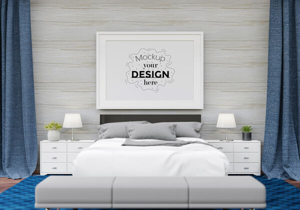 地板海报框架模型室内卧室3d墙现代室内框架
