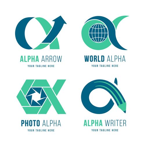 企业平面设计阿尔法标志包企业标识企业品牌
