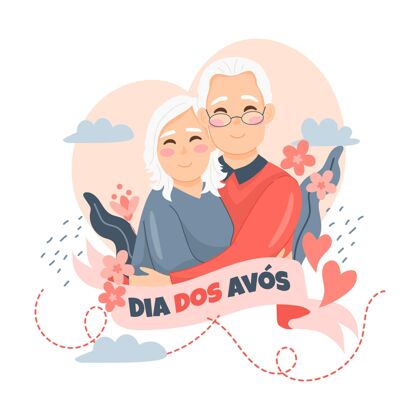 祖母手绘diadosavos插图祖母庆祝迪亚多斯阿沃斯