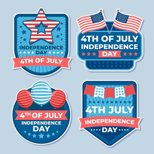 徽章收藏七月四日公寓-独立日标签系列套装活动独立日标签