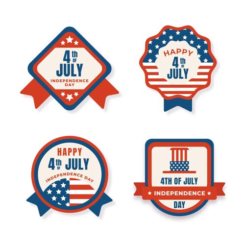 爱国七月四日公寓-独立日标签系列纪念独立日美国