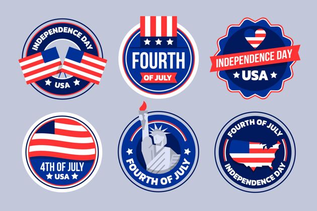 独立日七月四日公寓-独立日标签系列美国独立宣言徽章收藏