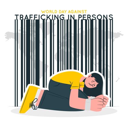 虐待世界打击贩卖人口日？概念图犯罪自由事件