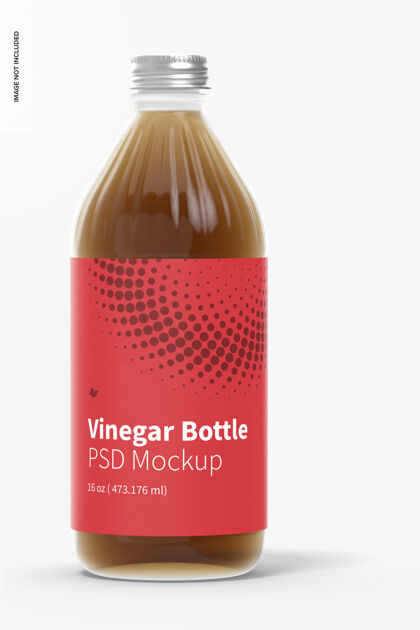 模型16盎司玻璃醋瓶模型包装玻璃瓶瓶子