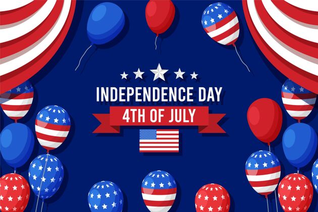 壁纸七月四日-独立日气球背景独立日背景庆典纪念
