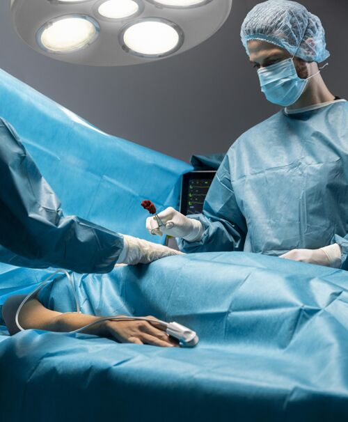 专业医生用特殊设备做的手术医院医疗手术