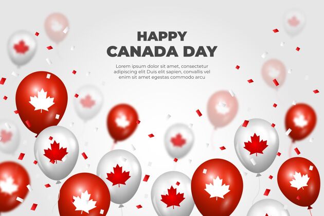 节日现实加拿大日气球背景活动现实庆典
