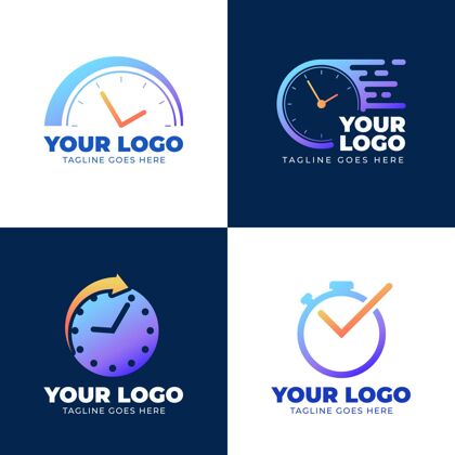 CompanyLogo梯度手表标志包手表LogoBranding时间Logo