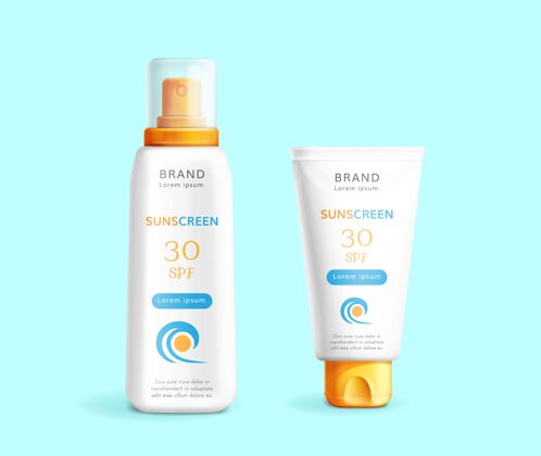 阳光现实的防晒产品促销皮肤安全护理