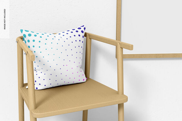 设计方形枕头和椅子模型扶手椅枕头椅子