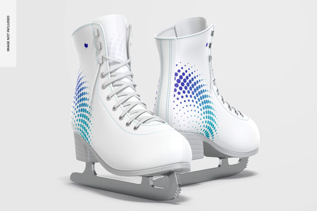 运动冰鞋模型 左视图冬天溜冰雪