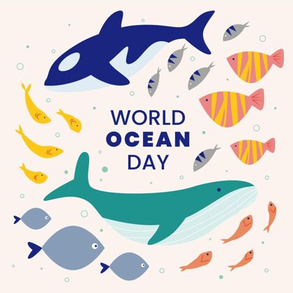 世界海洋日平面世界海洋日插图生态系统海洋海洋日