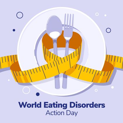 有机平面有机平面世界饮食失调行动日插画疾病行动国际
