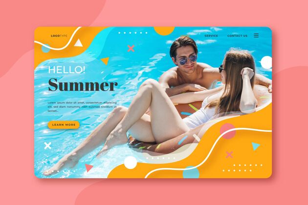 夏季平面夏季登陆页模板与照片网站夏季夏季登陆页