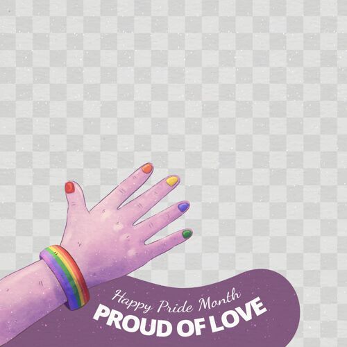 手绘手绘水彩骄傲日社交媒体框架模板同性恋相框同性恋