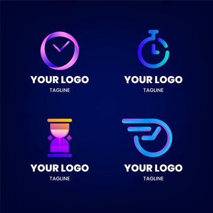 公司Logo渐变时间标志系列时间LogoidentityBranding