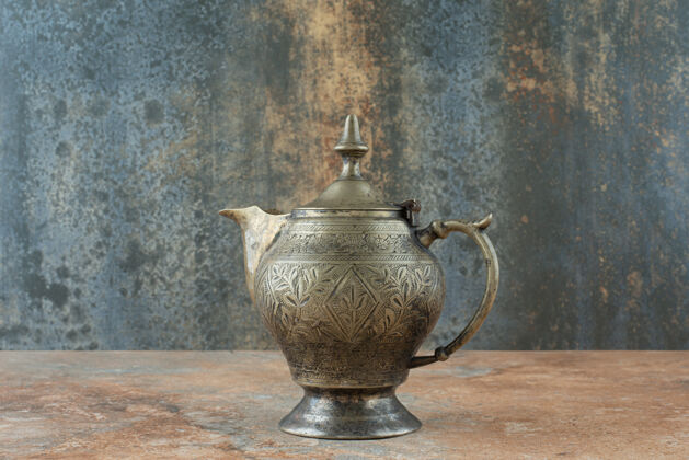艺术品古色古香的大理石水壶古董古董金属