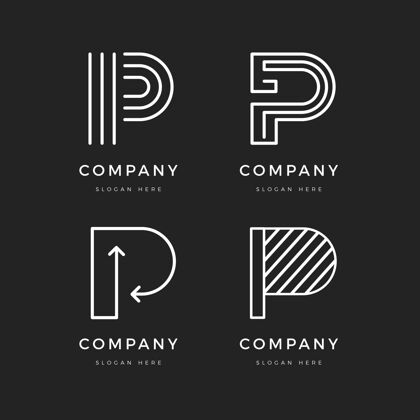 平面设计平面p标志模板集合P标识品牌品牌