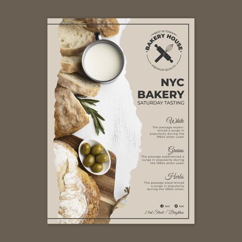 海报面包海报模板与照片食物糕点面包店