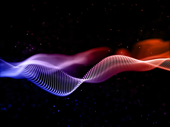 商业三维渲染的现代背景与流动的网络粒子点技术运动