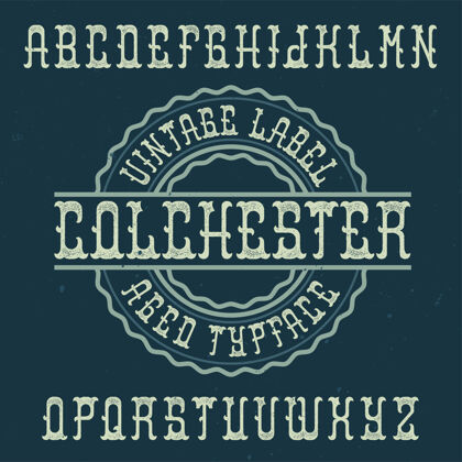 类型老式标签字体命名为科尔切斯特标题Typescript字母