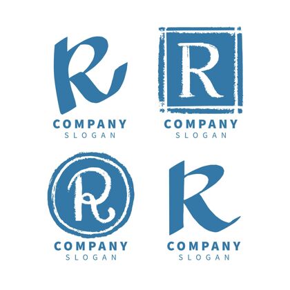 企业标识手绘r标志系列商标标识品牌