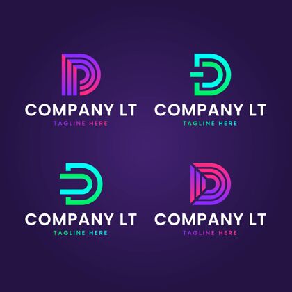 Gradient一包不同的渐变d标志Logo公司标识品牌