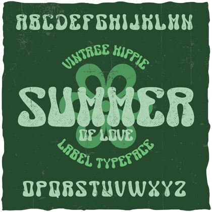 Lettering复古标签字体命名为summerTitleFontLetters