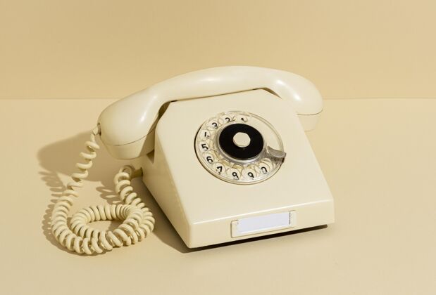 组成老式黄色电话装置对象古董通信