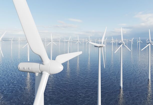 风车3d风车项目3d环保可再生能源