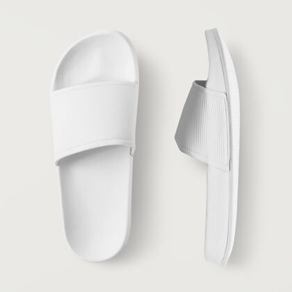 休闲白色滑凉鞋夏季拖鞋鞋套装风格
