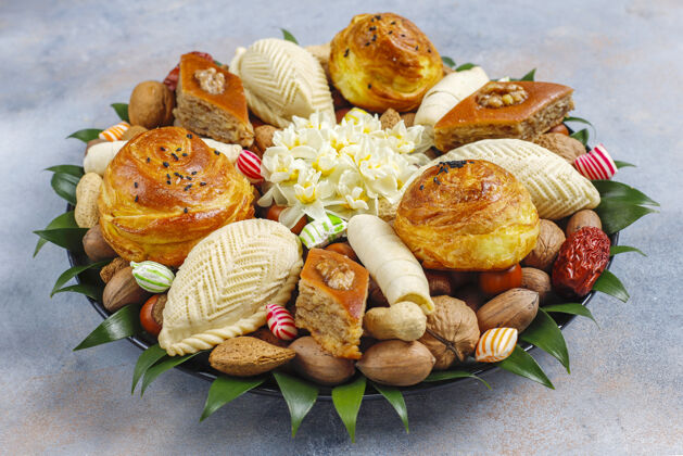 传统阿塞拜疆传统节日novruz糖果在xoncha土耳其菜食物Navruz