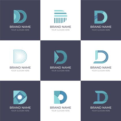 Brand平面设计d标志模板集合BusinessidentityCorporate