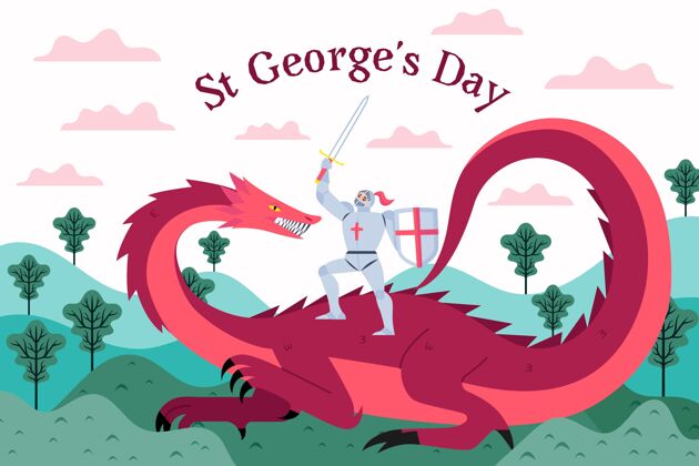 圣乔治日平面圣乔治日插图场合传统盾