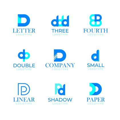 标志模板平面设计d标志系列集合品牌包装