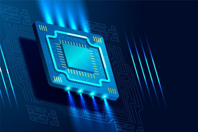 电路未来的微芯片处理器背景现代微芯片几何
