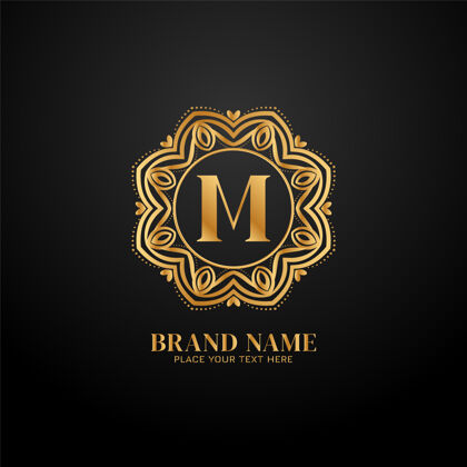 会标字母m豪华品牌标志概念设计decorationLove标识