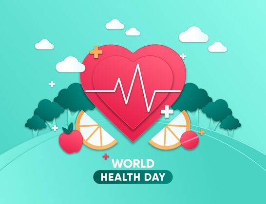 健康助理世界卫生日纸制插图世界卫生日医疗保健预防