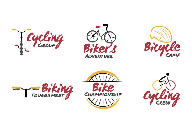 自行车标志手绘自行车标志收集收集标志模板企业标志