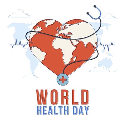 健康助理手绘世界卫生日插图预防插图国际