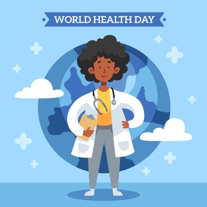 世界卫生日手绘世界卫生日插图医疗事件健康