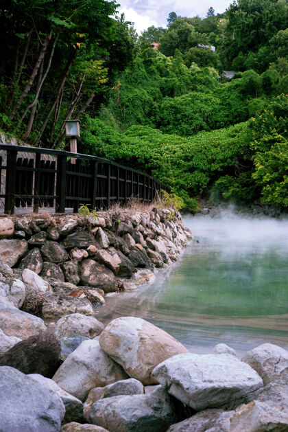 矿物台北北投温泉谷的美丽镜头户外旅游蒸汽