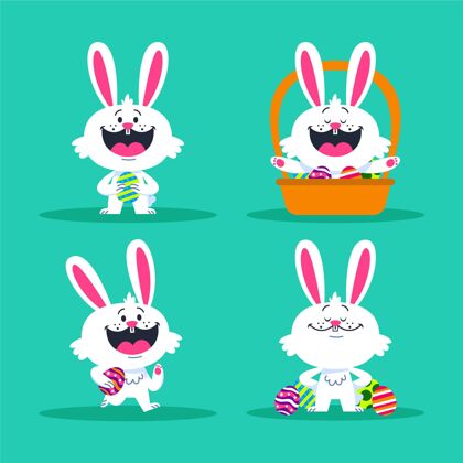 收集复活节兔子系列复活节教帕斯卡