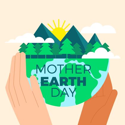 生态系统地球母亲节插图自然4月22日地球母亲日