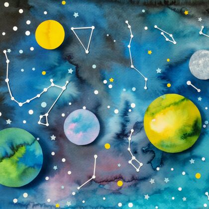 排列创意纸行星分类天文学宇宙装饰