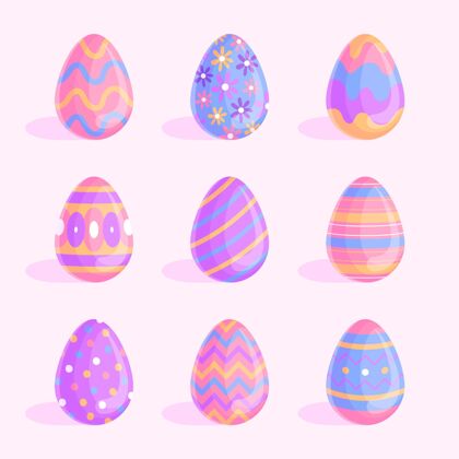 选择彩色手绘装饰复活节彩蛋收藏彩蛋手绘彩色