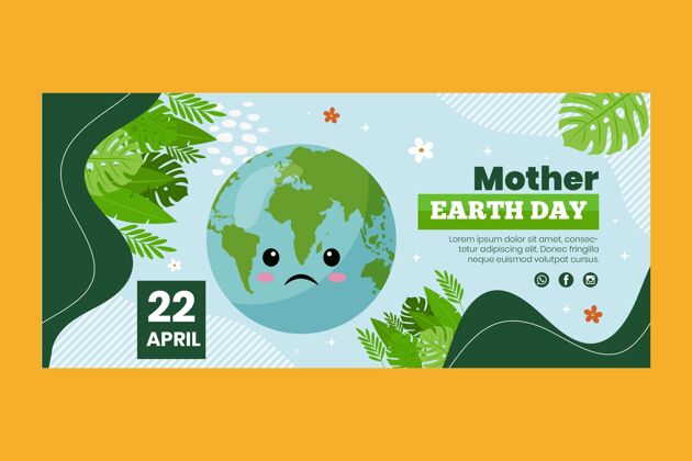 国际地球母亲日地球母亲节庆祝横幅模板模板环境生态系统