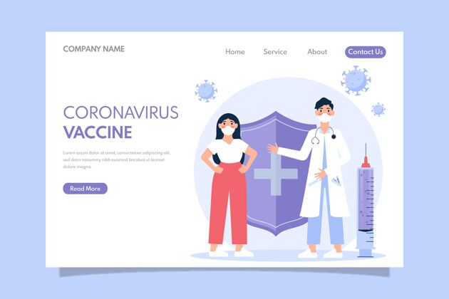 大流行冠状病毒疫苗登录页模板流感疾病健康